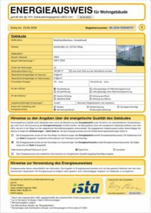 Energieausweis der Immobilie