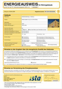 Energieausweis der Immobilie