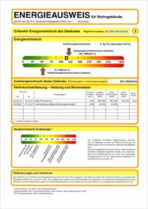 Energieausweis der Immobilie