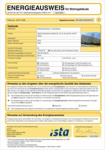 Energieausweis der Immobilie