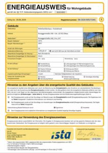 Energieausweis der Immobilie