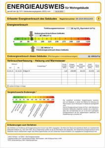 Energieausweis der Immobilie