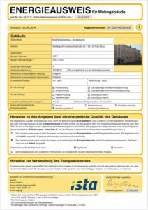 Energieausweis der Immobilie