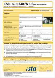 Energieausweis der Immobilie