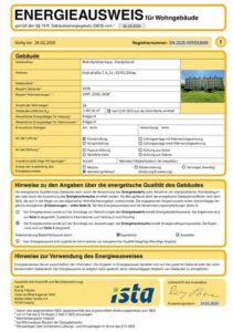 Energieausweis der Immobilie