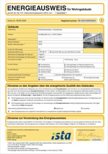 Energieausweis der Immobilie