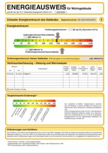 Energieausweis der Immobilie