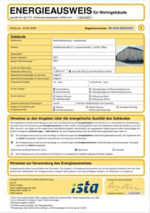 Energieausweis der Immobilie