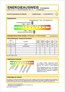 Energieausweis der Immobilie