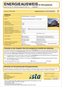 Energieausweis der Immobilie