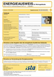Energieausweis der Immobilie