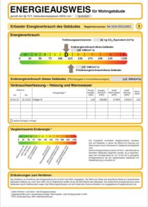Energieausweis der Immobilie