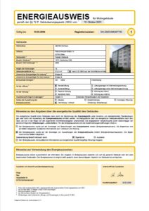 Energieausweis der Immobilie