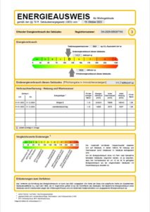 Energieausweis der Immobilie